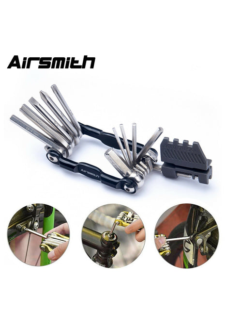 14 in 1 Multitool Fahrrad Reparatur Werkzeug Schwarz - Giraffesport