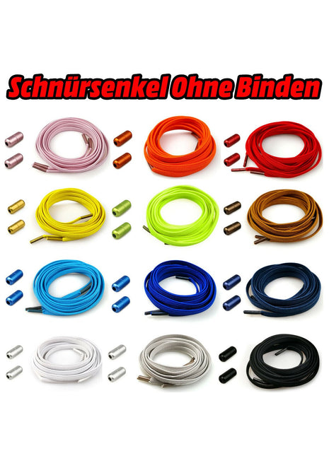 Elastische Schnürsenkel mit Schnellverschluss Flach - Giraffesport