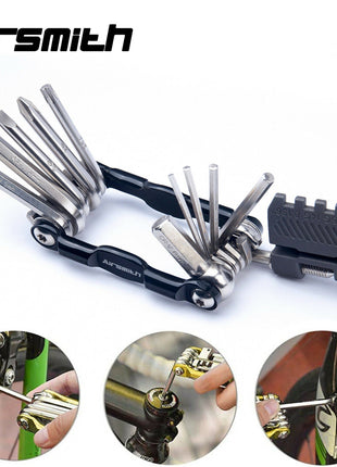 14 in 1 Multitool Fahrrad Reparatur Werkzeug Schwarz - Giraffesport