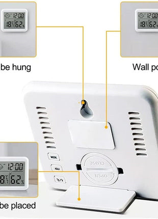 Digital Thermo-Hygrometer Weiß - Giraffesport