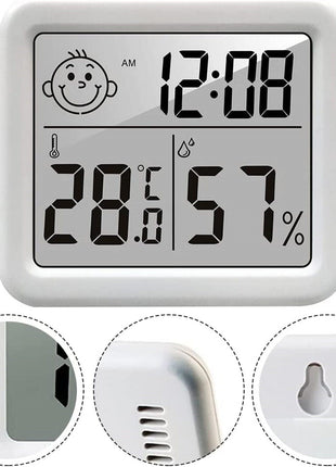 Digital Thermo-Hygrometer Weiß - Giraffesport